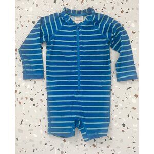 Blue Stripe Swim Suit Rash Guard
